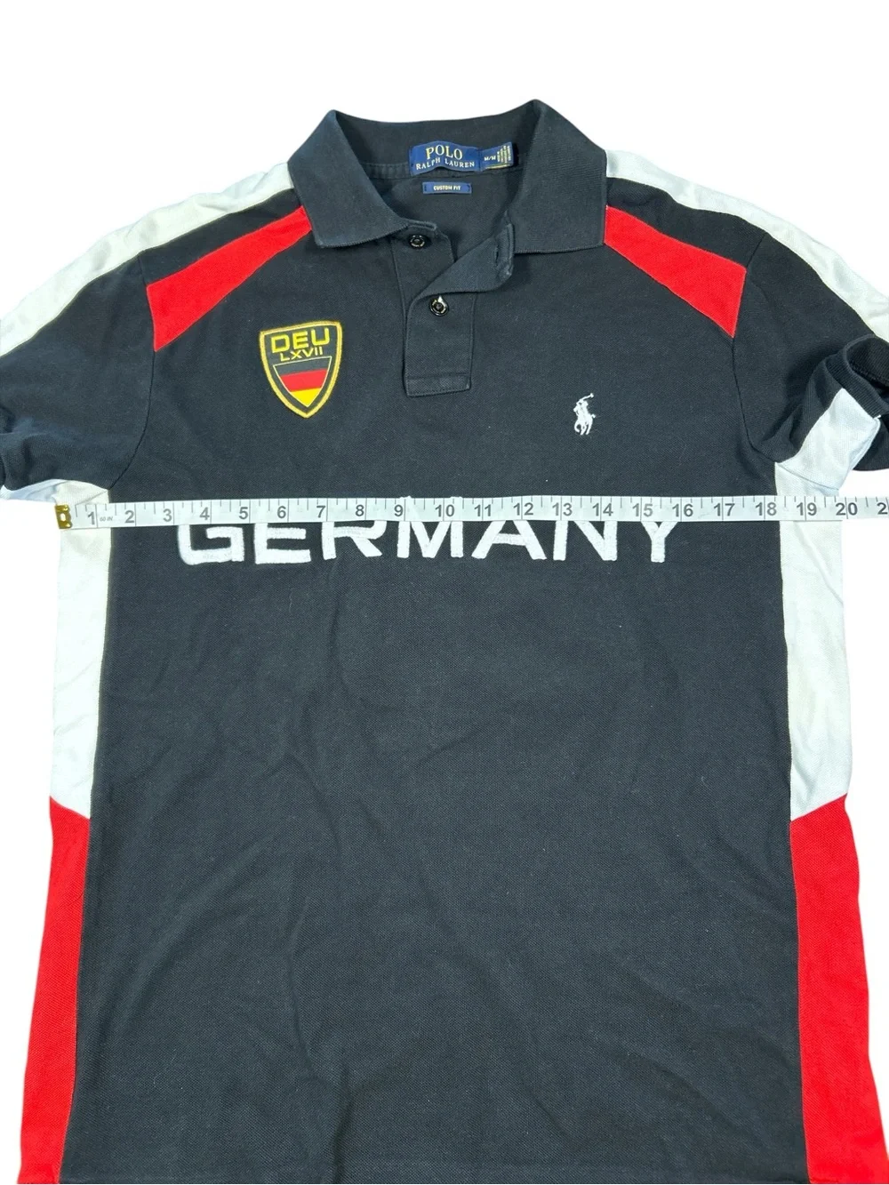 Polo Ralph Lauren Germany Black Polo Size Medium EUC